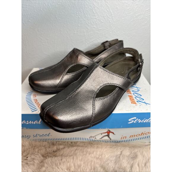 Easy Street Sportster Slingback Mule Pewter 7.5 M - Picture 5 of 11